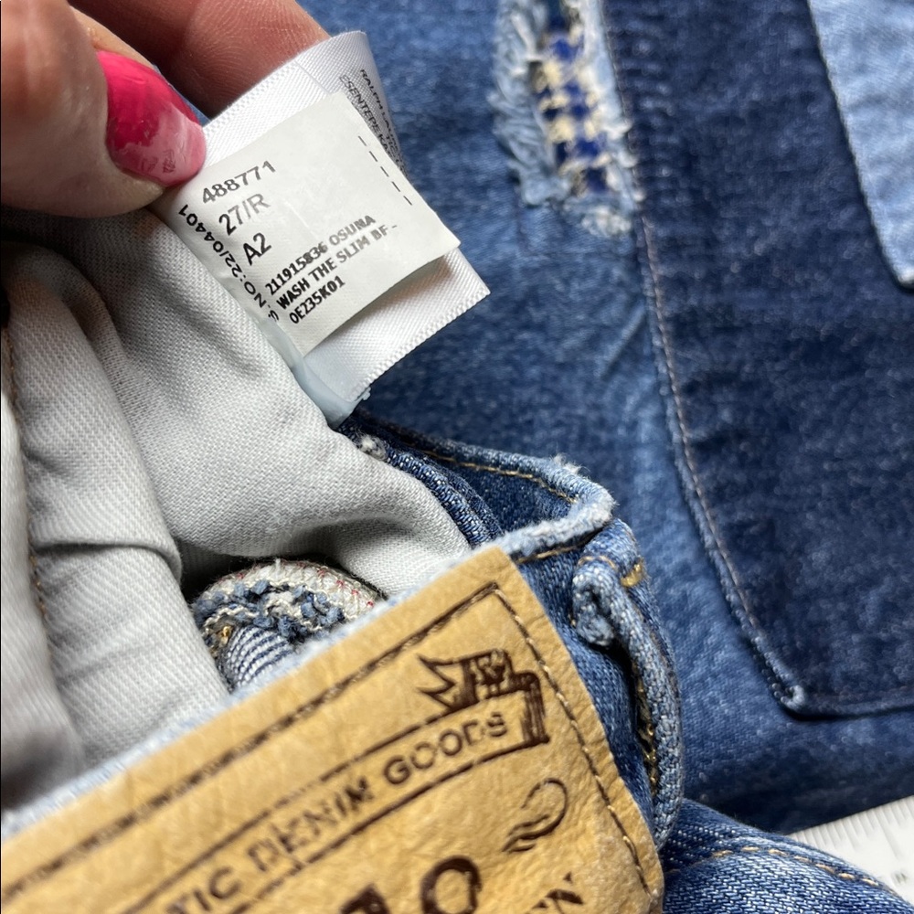 Polo Ralph Lauren Slim‎ Tapered Boyfriend Patchwork Jeans - Picture 7 of 16